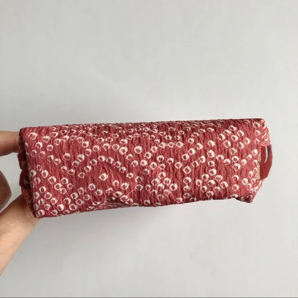 NEW Japanese Coin Purse Pouch Bag Floral Bamboo Print Handmade Small NWOT - Picture 4 of 12